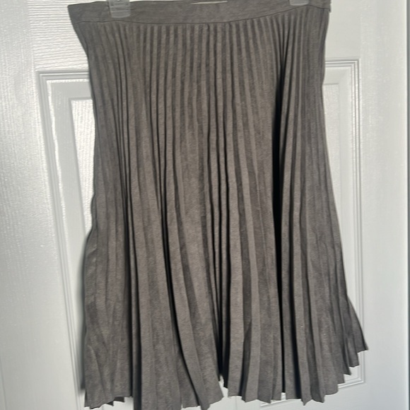 Suede pleated Skirt - Picture 2 of 9